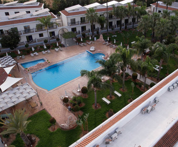 Pool area of Loutsiana Hotel 