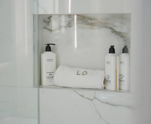 Loutsiana Hotel Superior Double Twin Room bathroom amenities